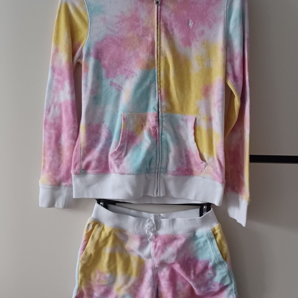 Polo RL girls hoodie and shorts, size L (12-14)
